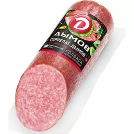 Колбаса варено-копченая сервелат срез Дымов 330г