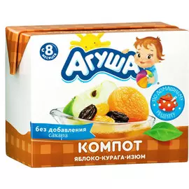Компот курага-изюм-яблоко Агуша 200мл