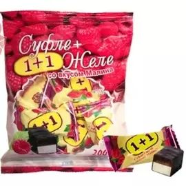Конфеты суфле с желе малина Новгород 200г