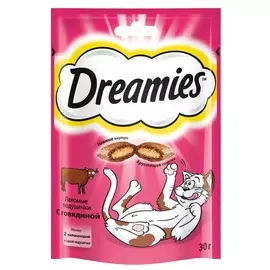 Корм для кошек говядина сухой Dreamies 30г