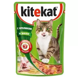 Корм для кошек кролик в желеKitekat 85 г