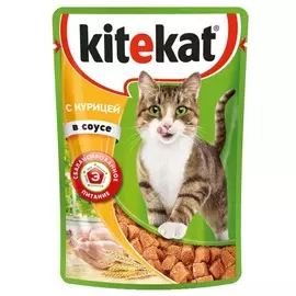 Корм для кошек курица в соусе Kitekat 85г