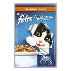 Корм для кошек с индейкой Felix 85г