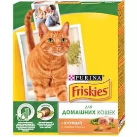 Корм для кошек сухой курица с садовой травой Фрискис 300г