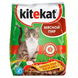 Корм для кошек сухой мясной пир Kitekat 350г