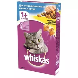 Корм для кошек сухой со вкусом курицы Whiskas 350г