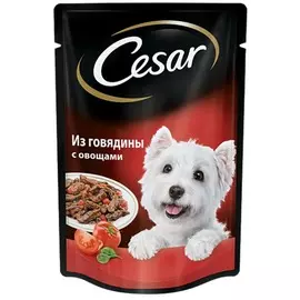 Корм для собак говядина с овощами Cesar 100г