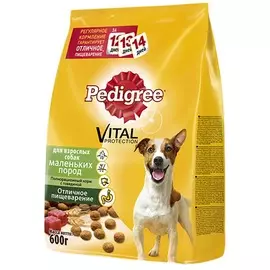 Корм для собак сухой для маленьких пород говядина Pedigree 600г