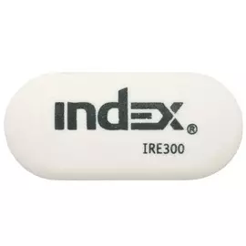 Ластик белый овальный Index 1шт