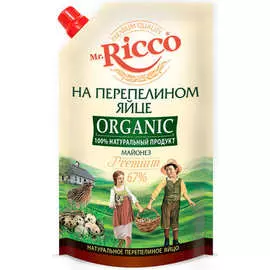 Майонез на перепелином яйце Mr.Ricco ОРГАНИК 67% 400мл