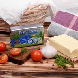 Масло сливочное несоленое Тысяча Озер 82,5% 180г