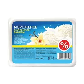 Мороженое пломбир контейнер % 750г