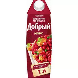 Морс виноград-клюква-брусника-морошка Добрый 1л