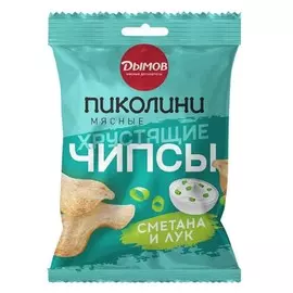 Мясные чипсы сметана и лук Дымов 25г