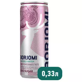 Напиток на основе минеральной природной воды с ароматами вишни и граната Borjomi Flavored 0,33л