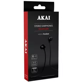 Наушники вкладыши беспроводные черные Akai HD-201B