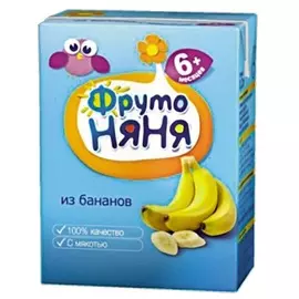 Нектар банановый с мякотью Фруто Няня 0,2л