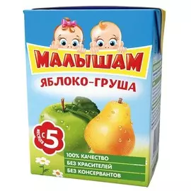 Нектар яблоко-груша неосветленный ФрутоНяня Малышам 0,2л