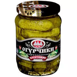 Огурцы маринованные хрустящие Скатерть самобранка 370мл