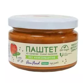 Паштет из семечек томат-базилик Am food 200г