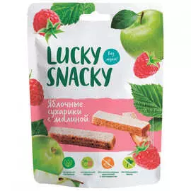 Пастила яблочные сухарики с малиной Lucky Snacky 25г