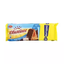 Печенье молочное витаминизированное с глазурью Юбилейное 348г