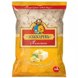 Пельмени с топленым маслицем Ложкаревъ 900 г