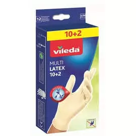 Перчатки латексные одноразовые Vileda S/M 12шт
