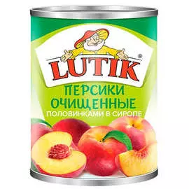 Персики половинки в сиропе Lutik 850мл