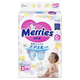 Подгузники Merries М 6-11кг 64шт