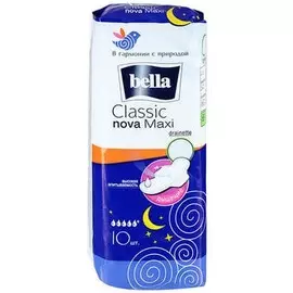 Прокладки драйвовые белая линия Bella Classic Nova Max 10шт