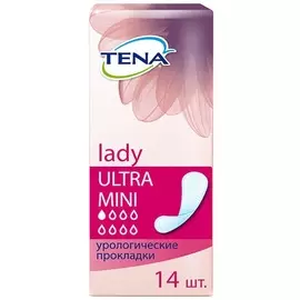 Прокладки ежедневные ультра мини Tena Леди 14шт