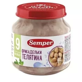 Пюре фрикадельки из телятины Semper 125г