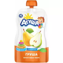 Пюре груша с 4 месяцев Агуша 90г