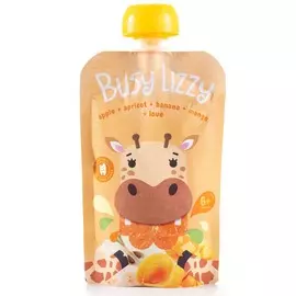 Пюре яблоко, абрикос, банан, манго Busy Lizzy 100г