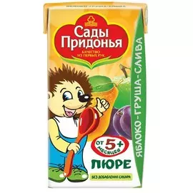 Пюре яблоко-груша-слива Сады Придонья 125г