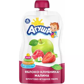 Пюре яблоко-клубника-малина Агуша 90г