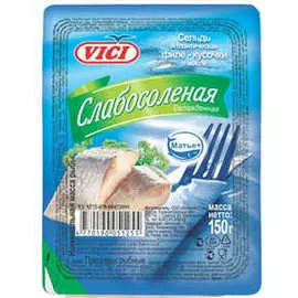 Сельдь слабосоленая в масле Vici 150г