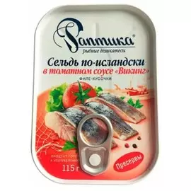 Сельдь в томатном соусе Раптика 115г