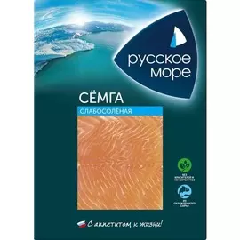 Семга слабосоленая филе-ломтики Русское море 120г