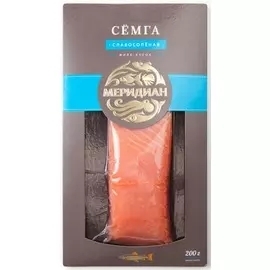 Семга слабосоленая филе Меридиан 200г