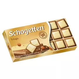 Шоколад грильяж фундук джандуйя Trilogia 100г