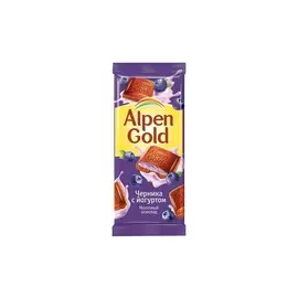 Шоколад молочный черника-йогурт Alpen Gold 90 г