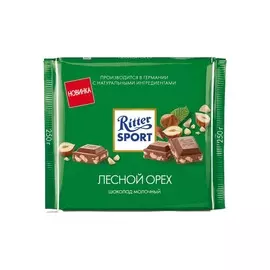 Шоколад молочный дробленый лесной орех Ritter Sport 100г