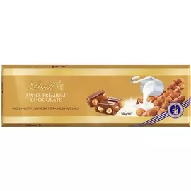 Шоколад молочный с цельным фундуком Lindt Gold 300 г