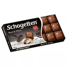 Шоколад молочный с печеньем и какао Black&amp;White 100г