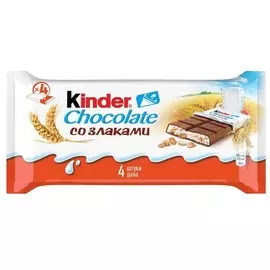 Шоколад молочный со злаками Киндер 94 г