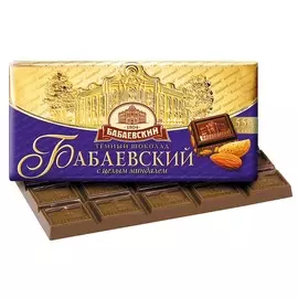 Шоколад темный с цельным миндалем Бабаевский 100г
