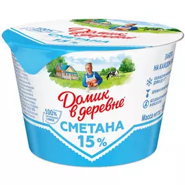 Сметана Домик в деревне 15% 180г