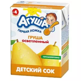 Сок груша осветленный Агуша 200мл